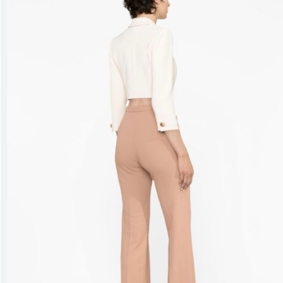 Jason Wu High Rise Slit Hem Trouser Pants NWOT in Caramel - Picture 6 of 6